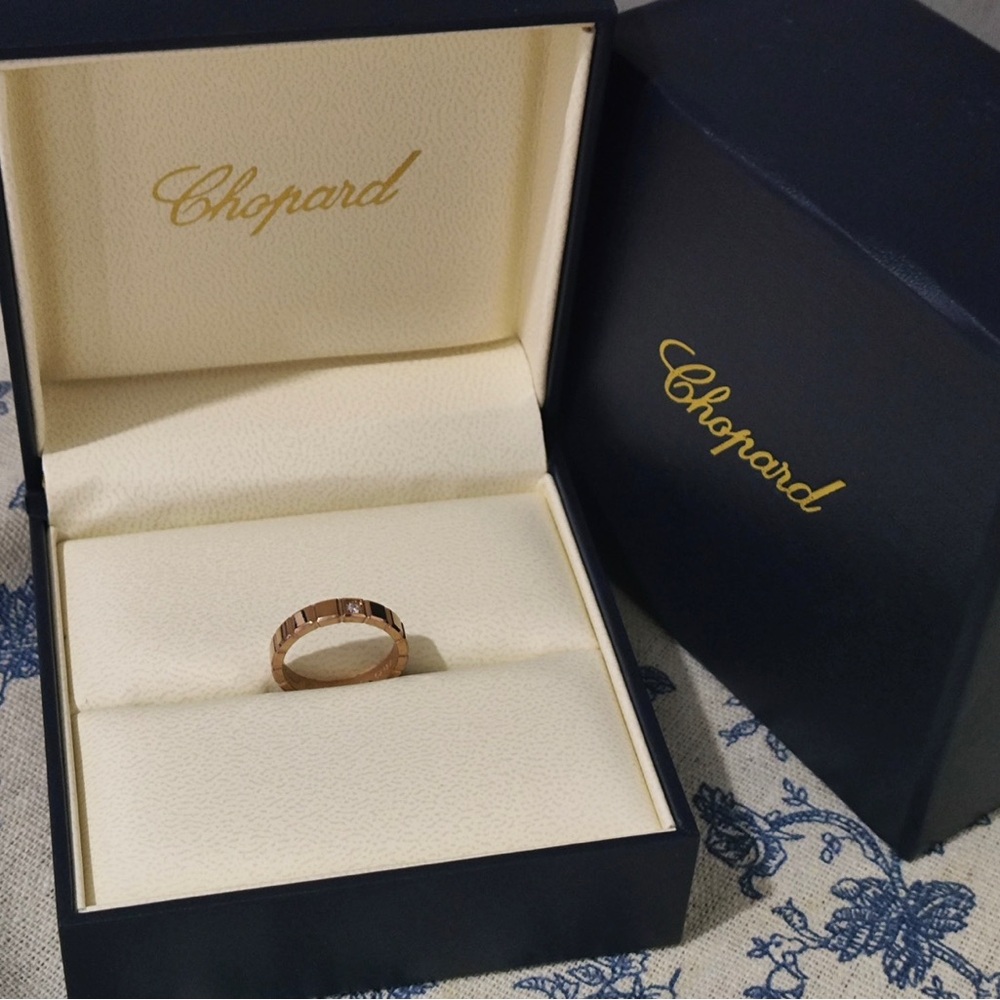 Chopard Rose Gold Faceted Women’s Band